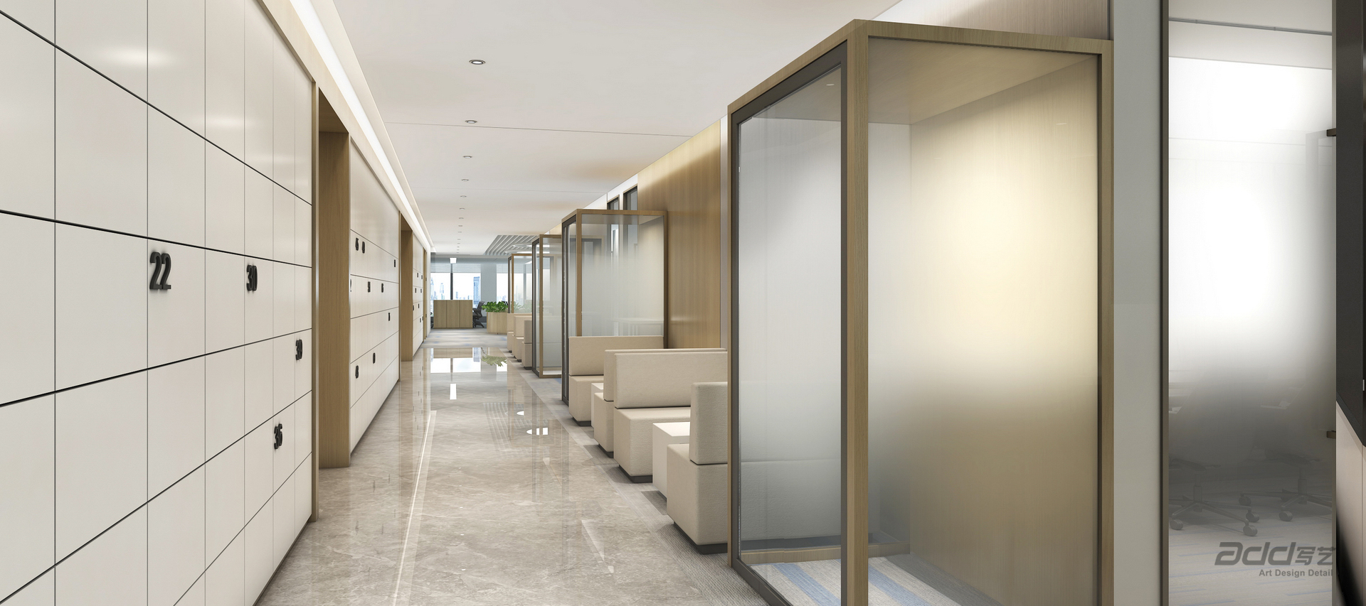 德邦證券辦公室裝修-辦公區走廊-pc