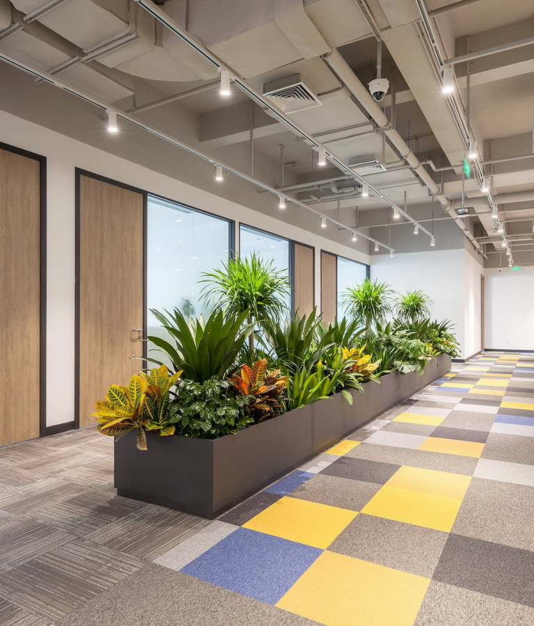 匯納科技辦公空間設計-辦公區走廊-pc