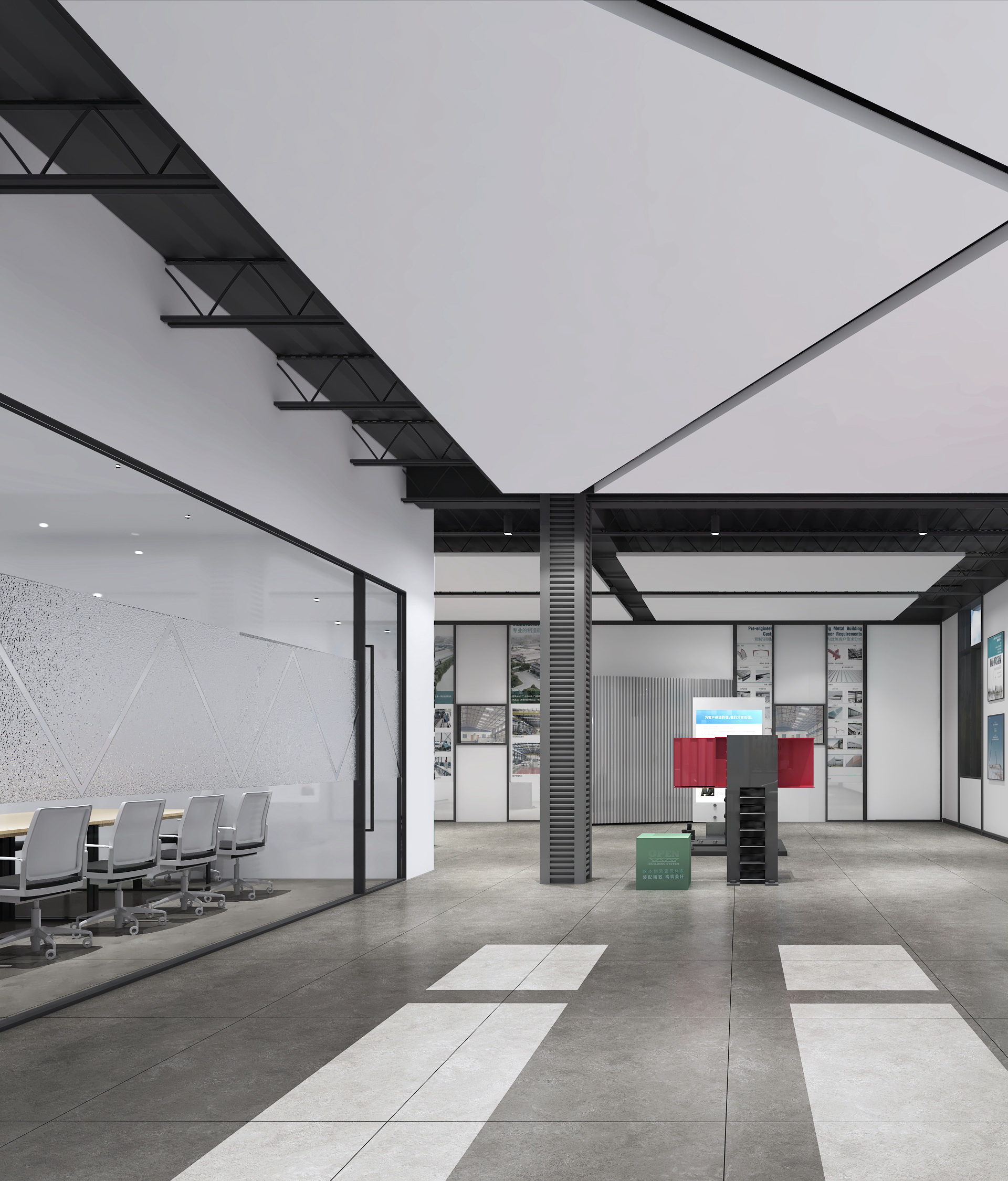 歐本鋼構辦公室設計 展廳角度2-pc